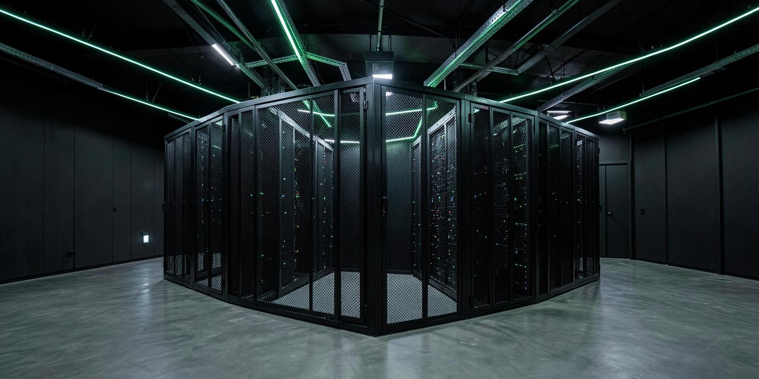 Secured colocation cage and racks