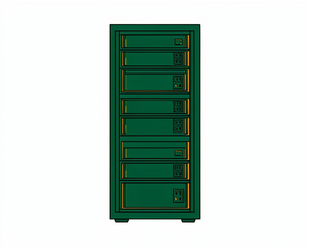 Rack elevation with stacked equipment